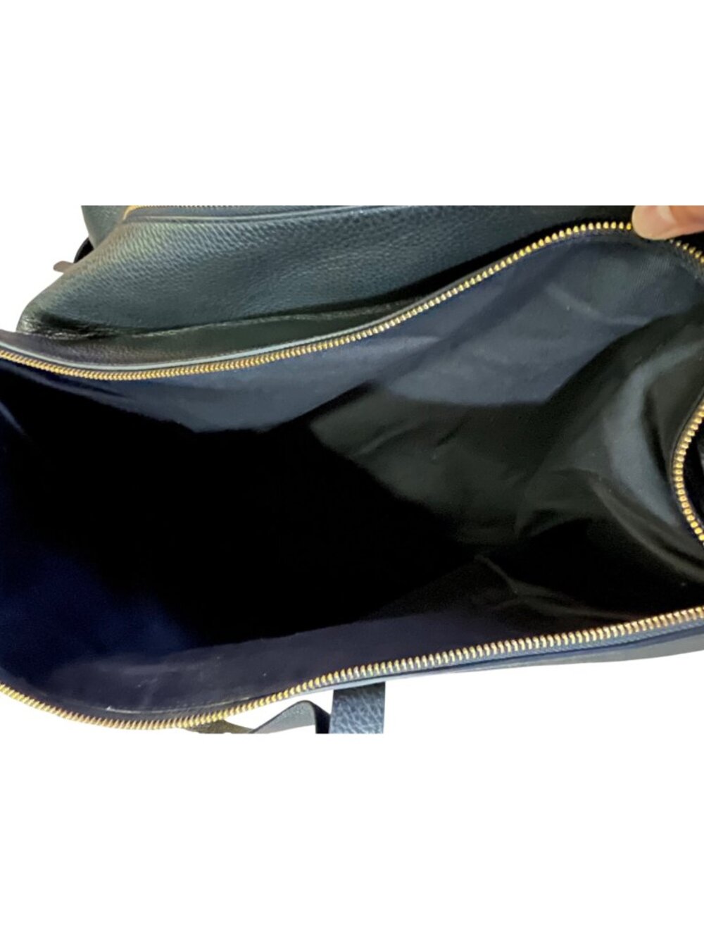 Cuyana Triple Zipper Weekender Bag Black Italian Leather Used Large - Picture 16 of 16